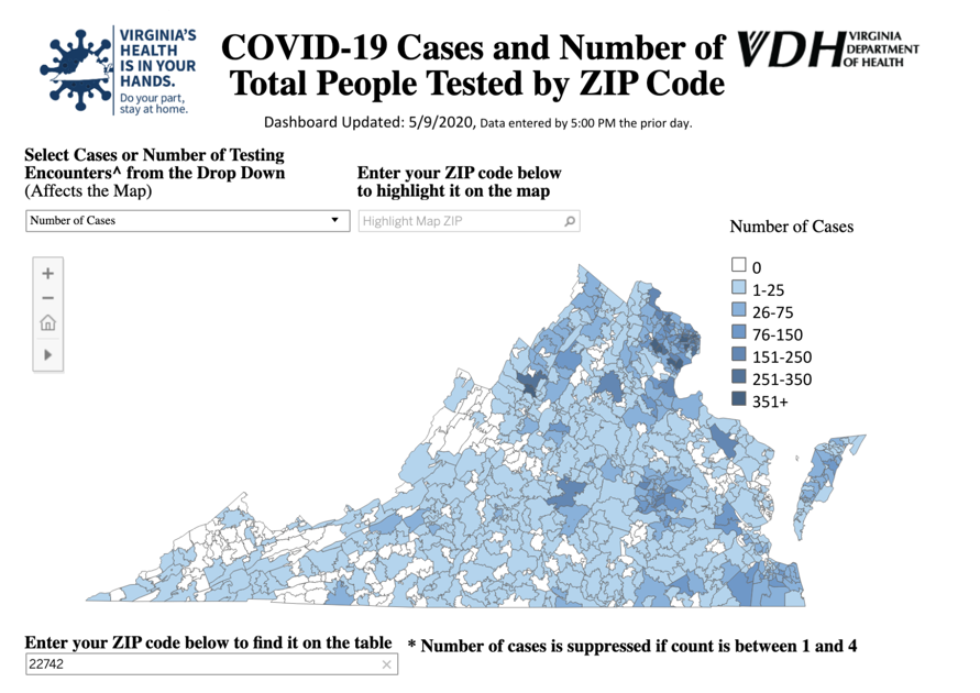 COVID19 case and testing data now available by zip code.