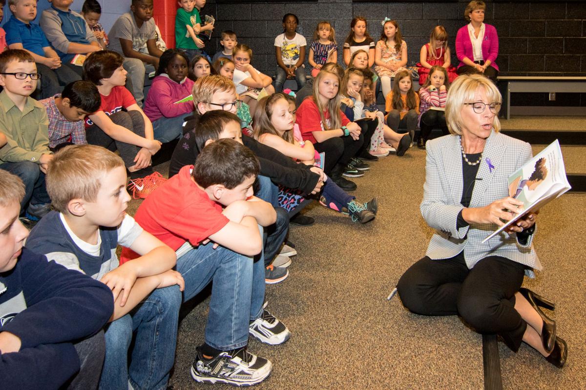 Betsy DeVos visits 'militaryconnected' Ashland Elementary School
