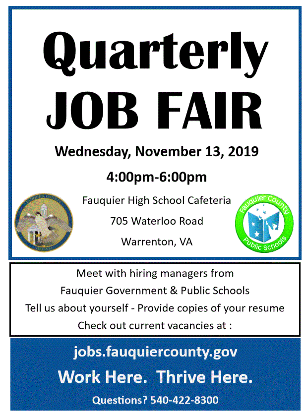 Fauquier County Government & Fauquier County Public Schools Job Fair