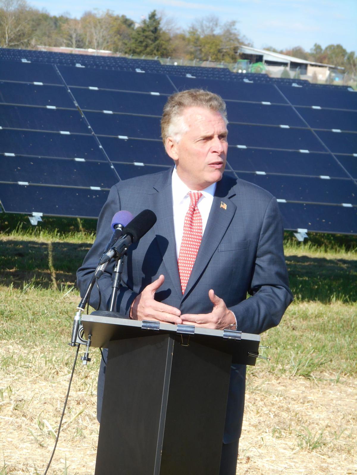 Mcauliffe Says Remington S Solar Power Good For Environment Economy News Fauquier Com