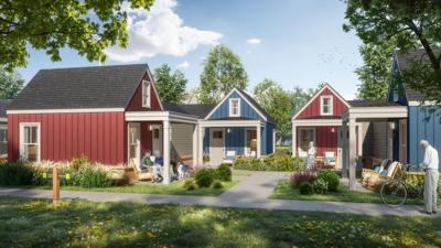 Hero's Bridge Village renderings: Cottages
