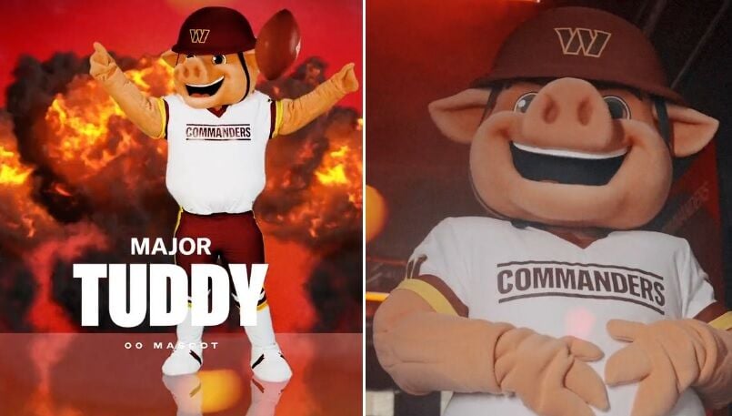 Washington Commanders' new porky mascot: Major Tuddy - WTOP News