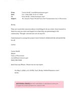 Mayor Carter Nevill emails with Amazon representatives