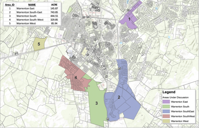Warrenton Town Boundary Adjustment GIS Map