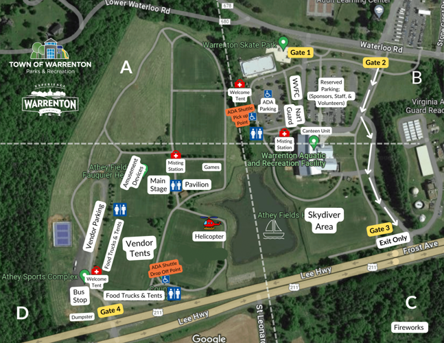 Warrenton Town Limits Festival Information and Maps