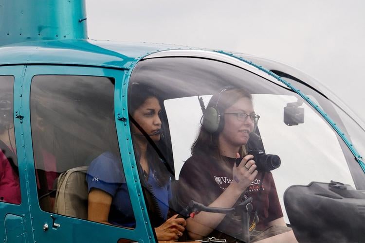 Left, Pilot Banu Cole; Right, passenger Julianna Evans
