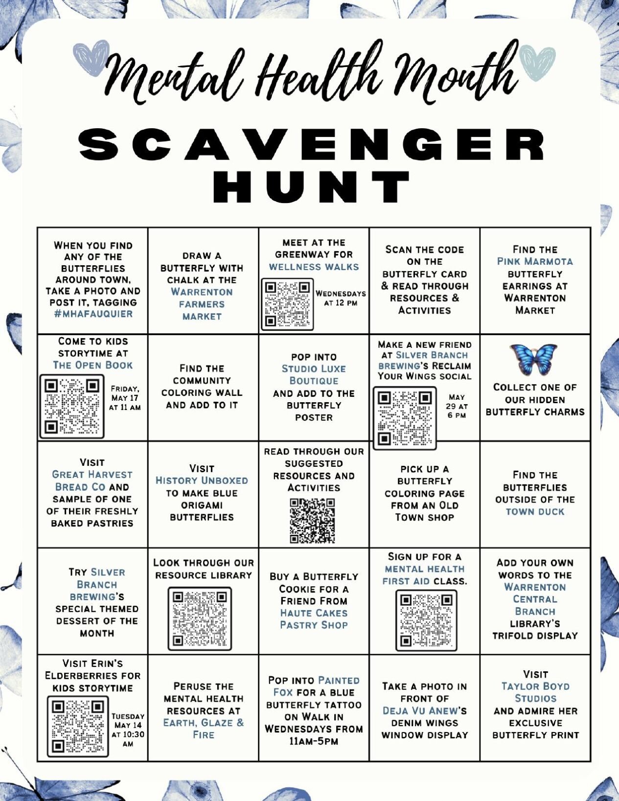 Mental Health Awareness Month Scavenger Hunt | | fauquiernow.com