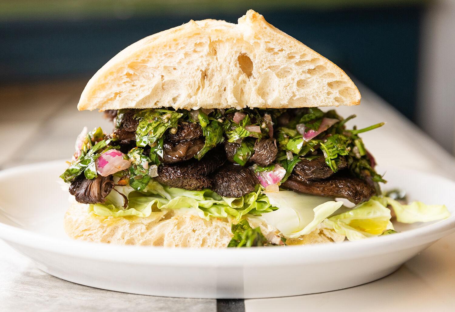 Chimichurri Mushroom Steak Sandwiches Lunch
