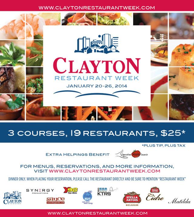 Clayton Restaurant Week Returns with 3 Courses for 25 at 19