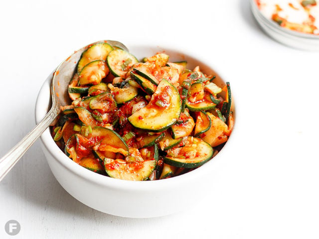 Green Zucchini Kimchi | Cook | Feast Magazine