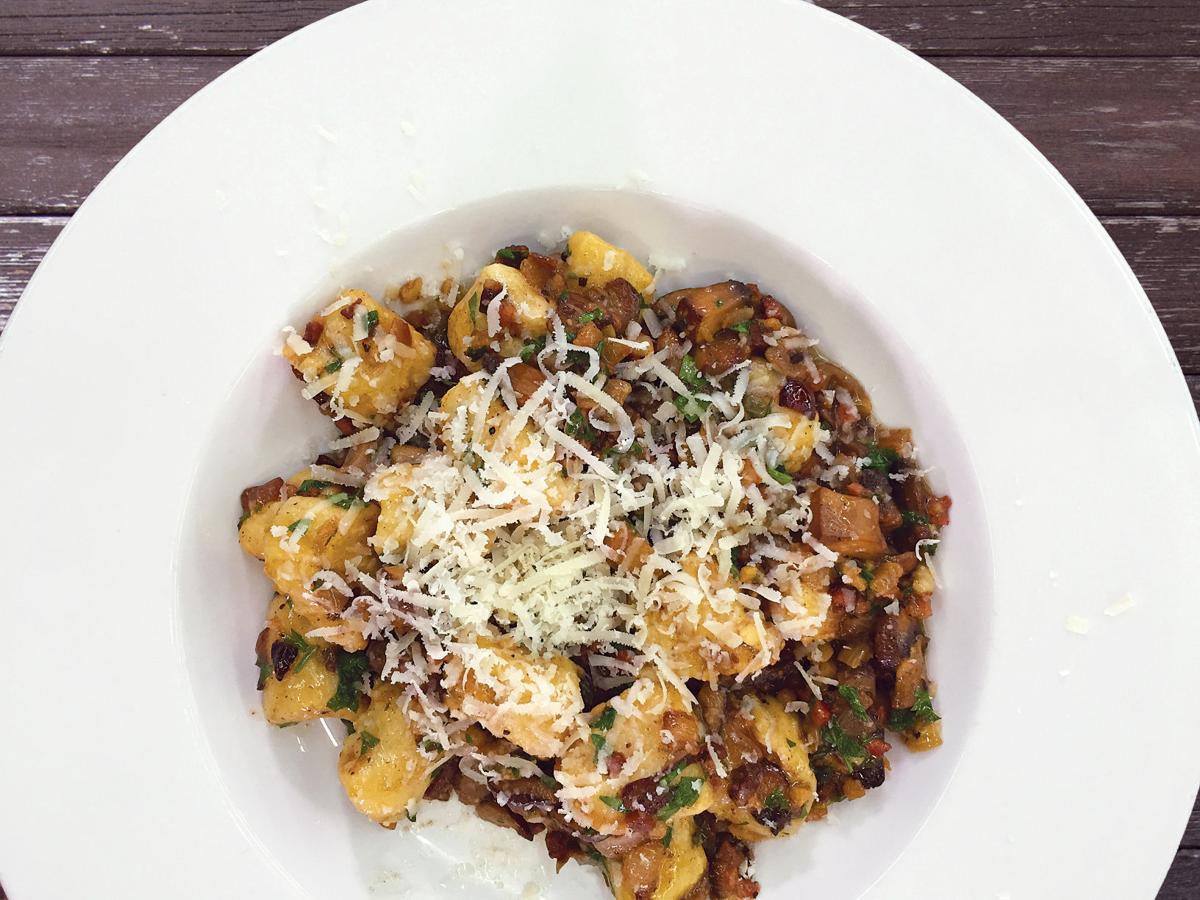 Gnocchi with Caramelized Mushrooms and Volpi Pancetta Sauce
