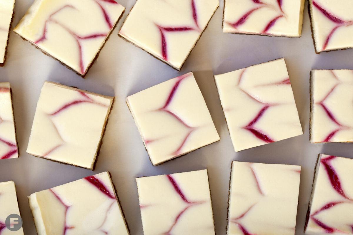 Cranberry Swirl Cheesecake Bars