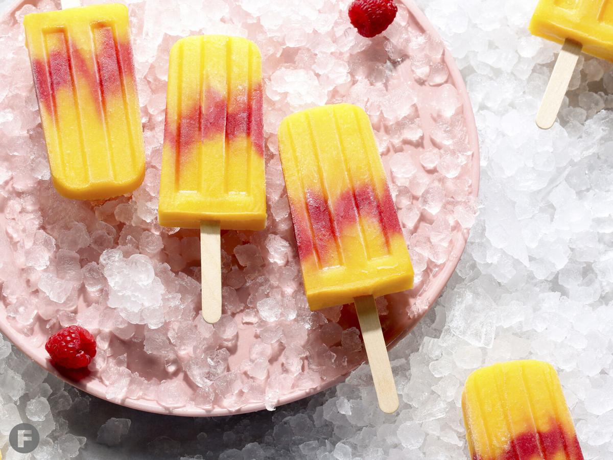 Mango-Raspberry Ice Pops