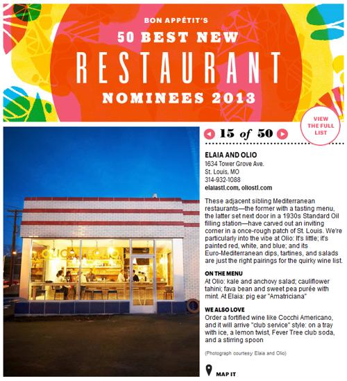 Bon Appetit's 50 Best New Restaurants list