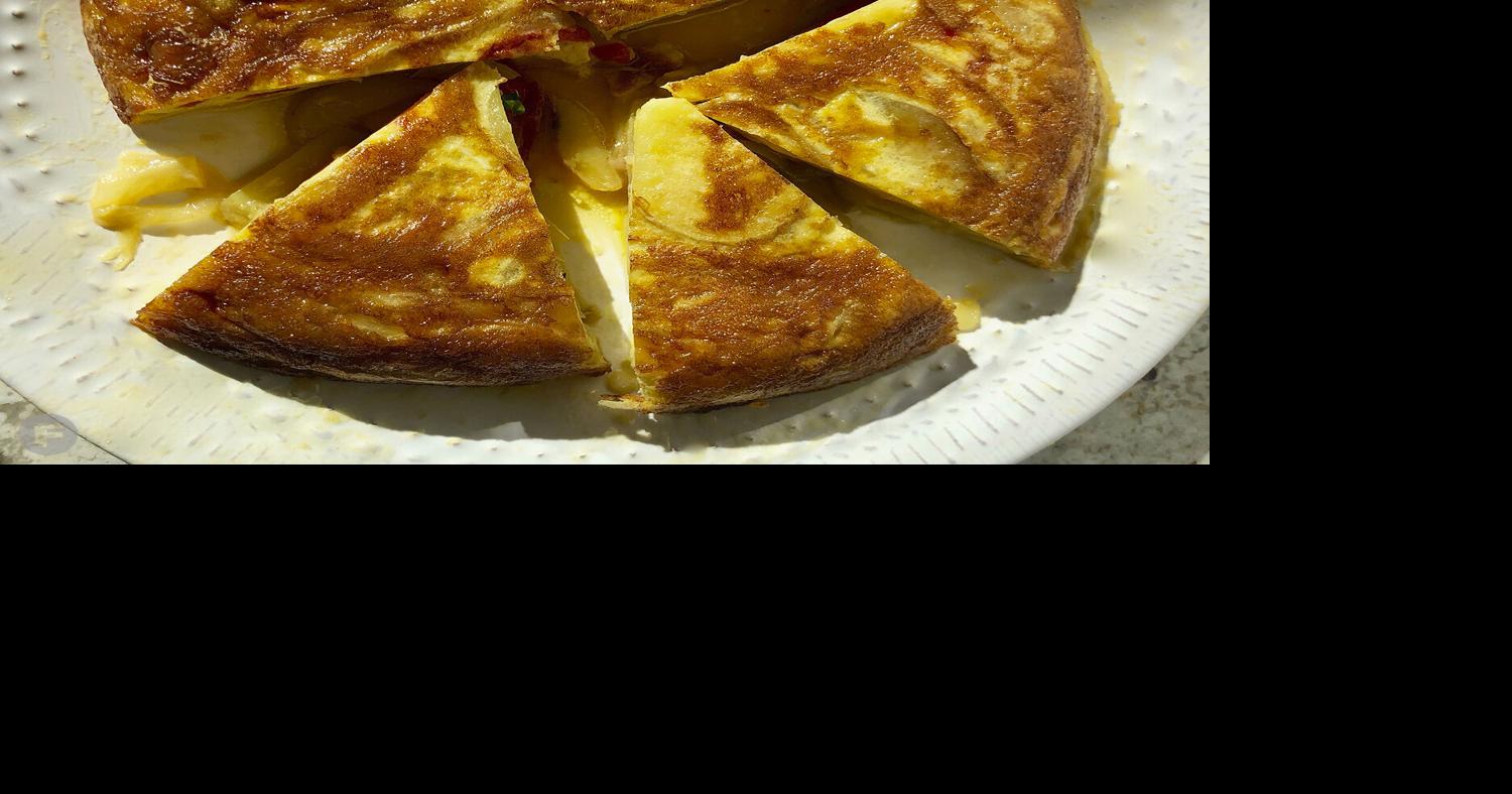 Spanish Tortilla with Roasted Red Pepper