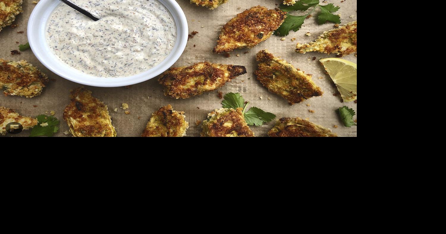 OvenFried Artichoke Hearts with Za’atar Dipping Sauce