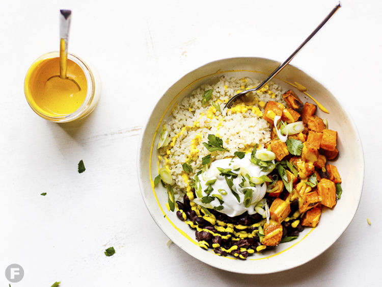 Cauliflower Rice Bowl With Golden Detox Sauce