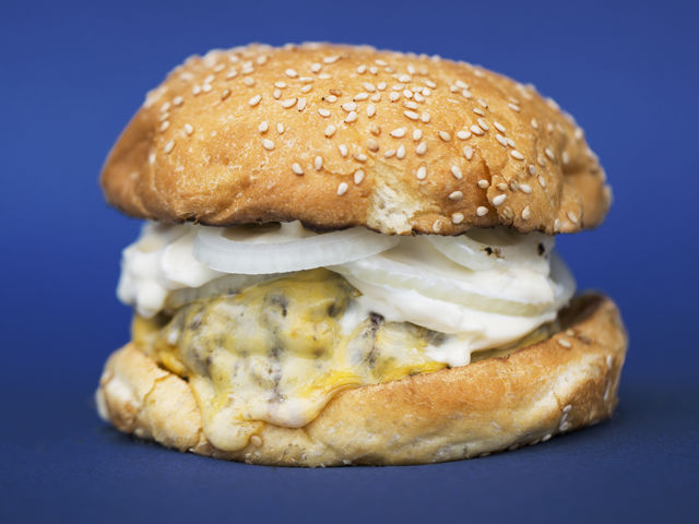 Burger with Cheese at O'Connell's Pub