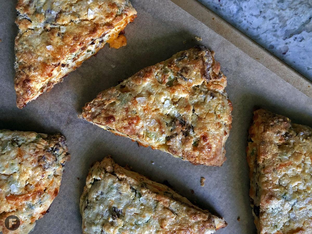 Cheddar, Bacon and Scallion Scones