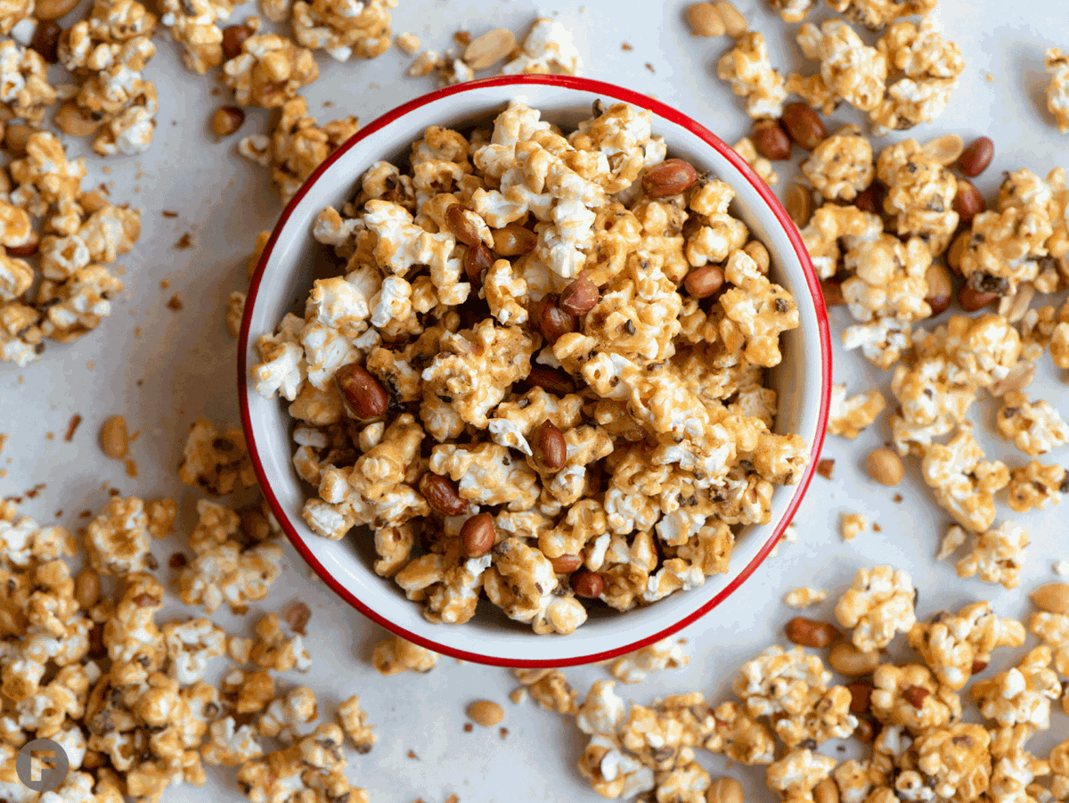 Cacao Nib & Salted Peanut Caramel Popcorn