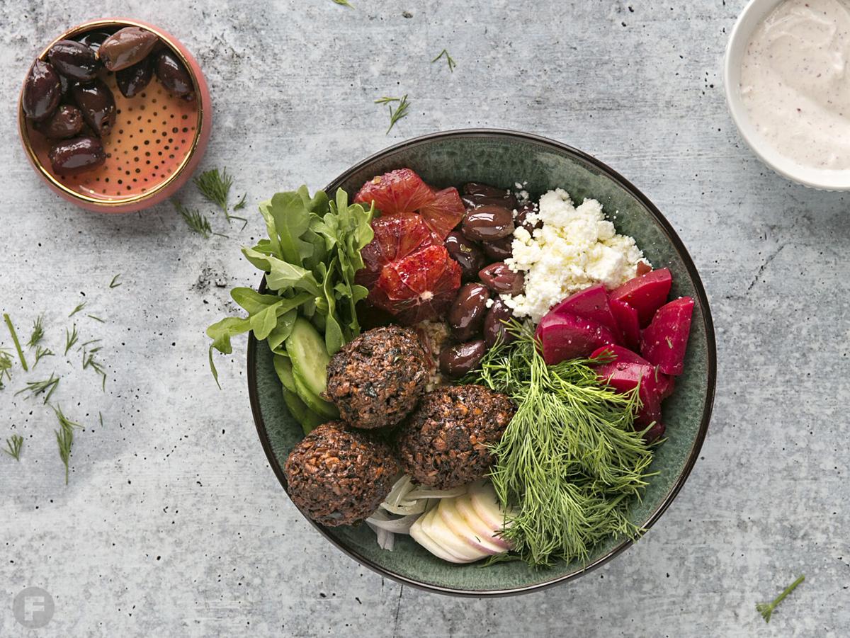 Red Lentil Falafel Bowl