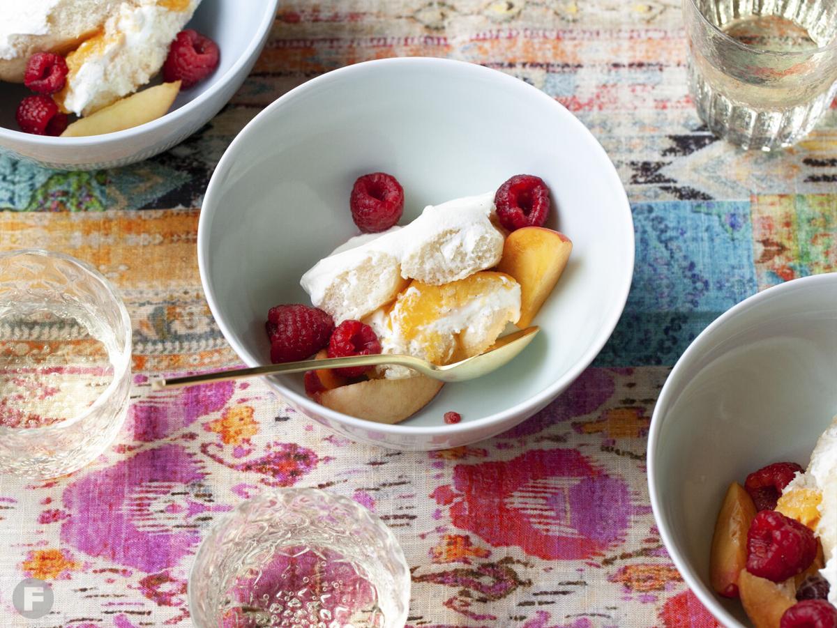 Peach Melba Torte