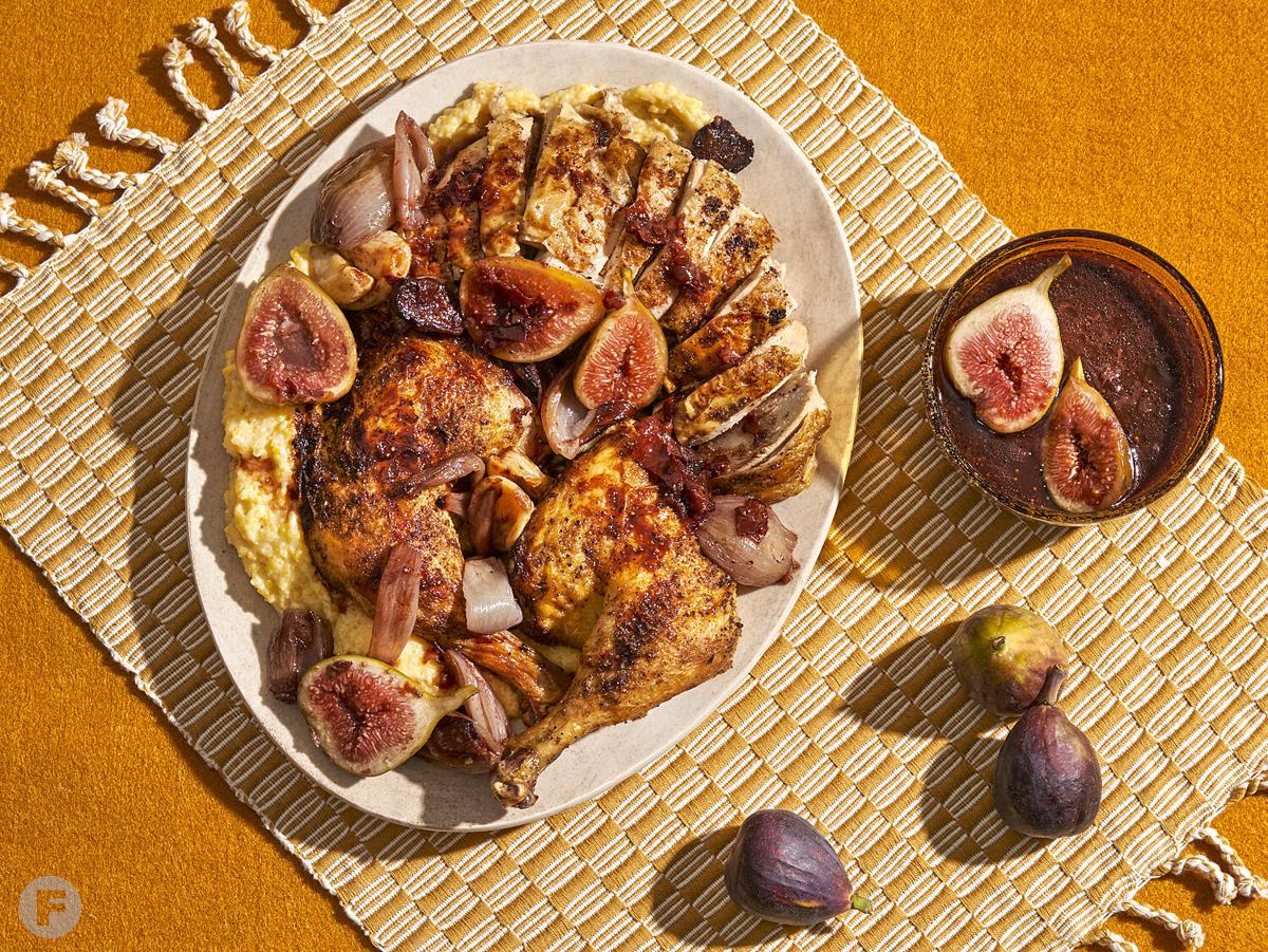 Roast Chicken with Port-Soaked Figs
