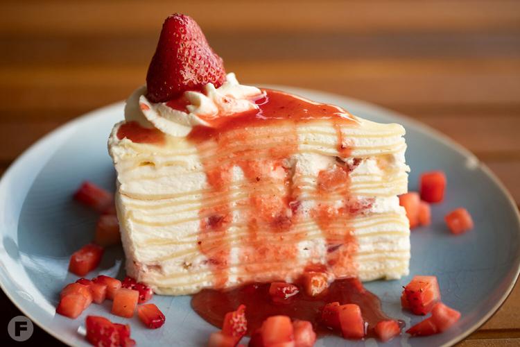 Sweeten up your day with a boba tea or crêpe cake from Honey Bee Tea in