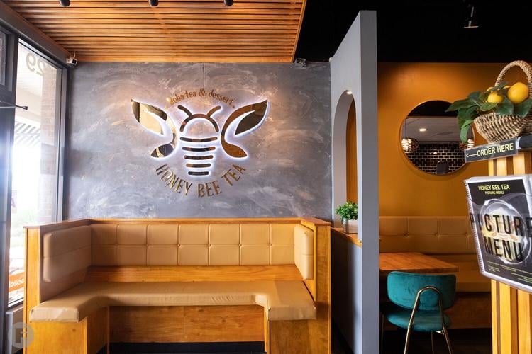 Sweeten up your day with a boba tea or crêpe cake from Honey Bee Tea in