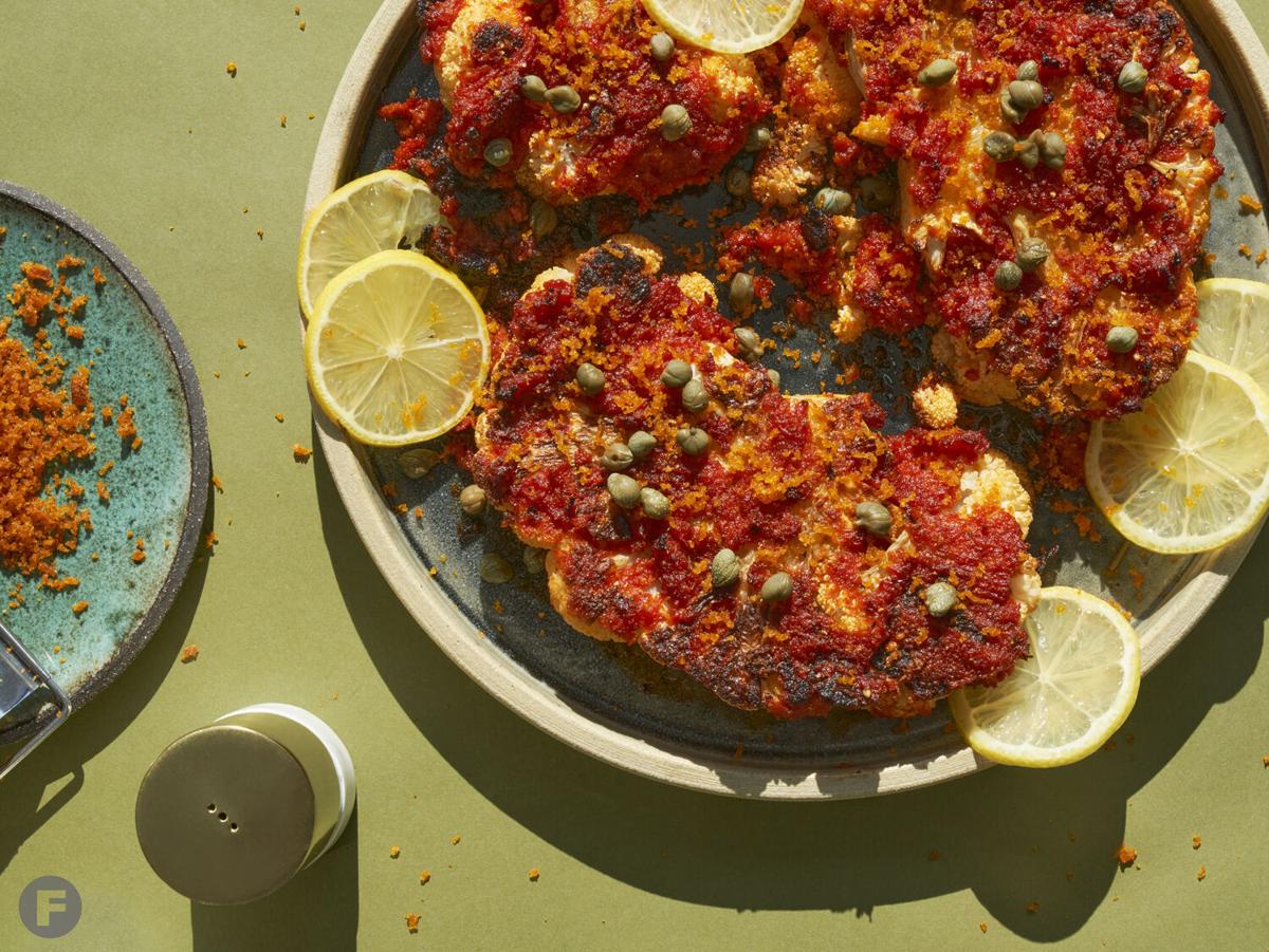 Sun-dried tomato cauliflower with lemon and bottarga