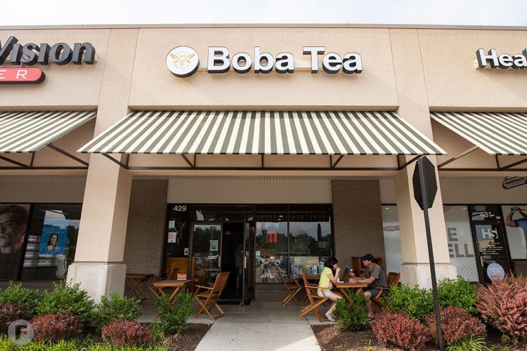 Sweeten up your day with a boba tea or crêpe cake from Honey Bee Tea in