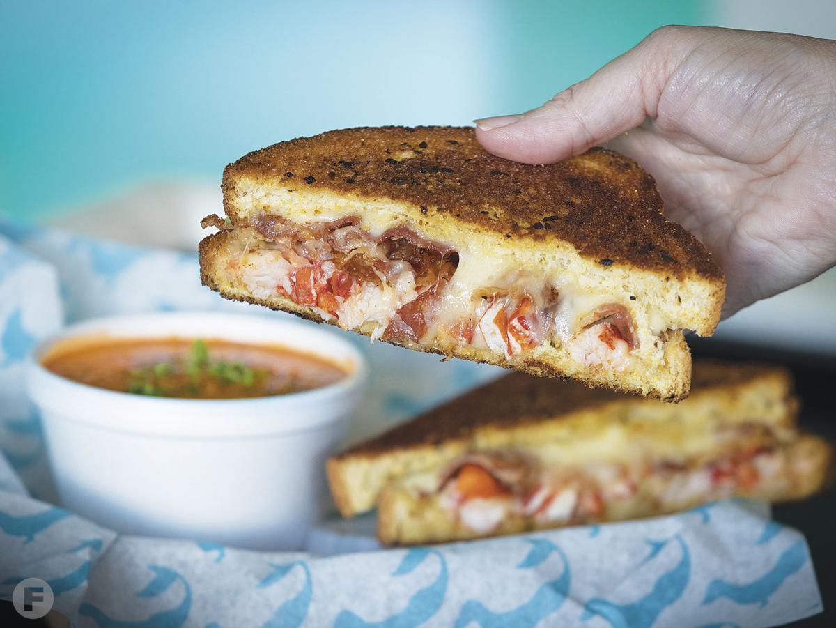 Doxie Slush Lobster and Bacon Grilled Cheese