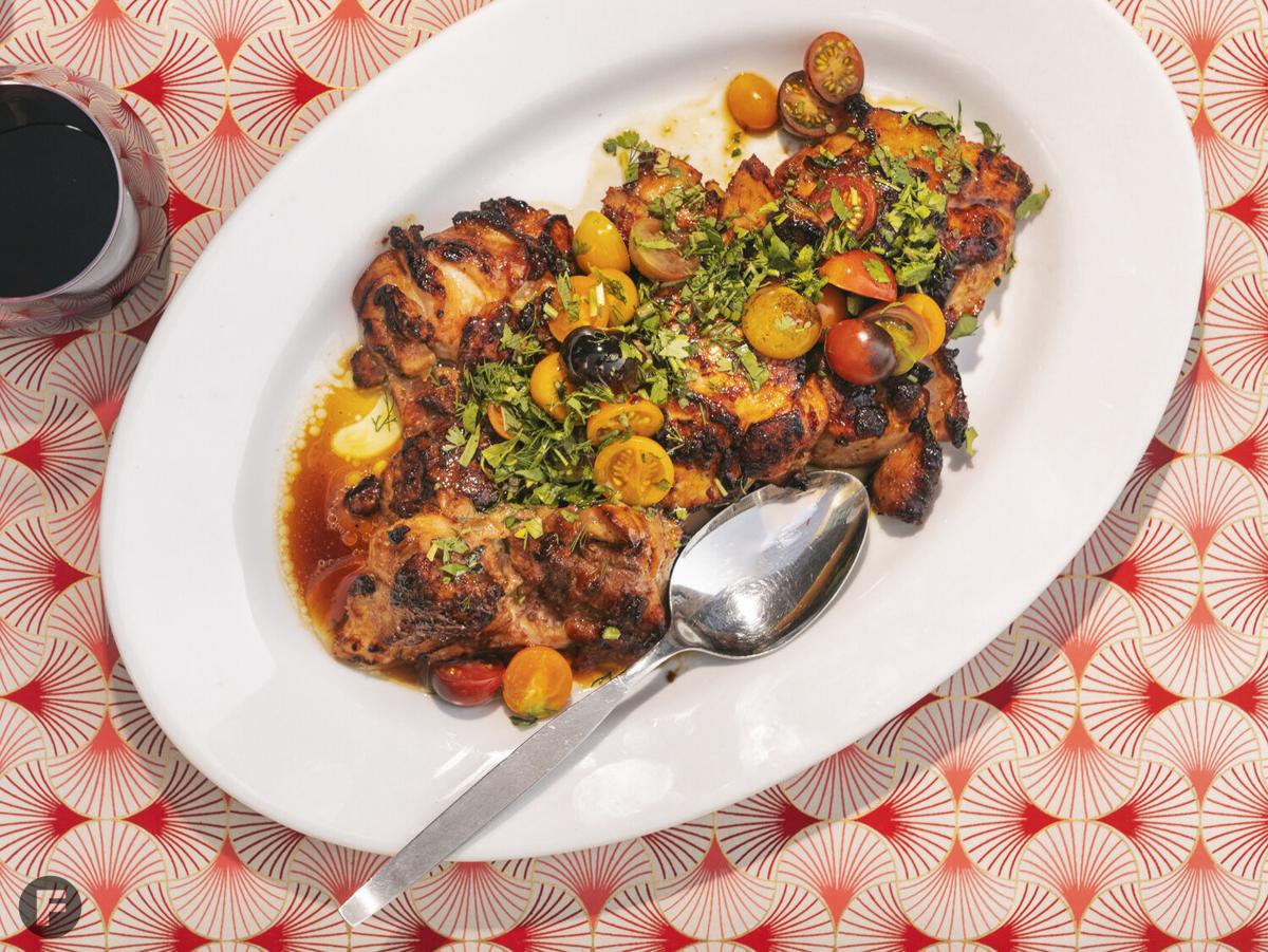 Tomato Jam-Roasted Chicken Thighs