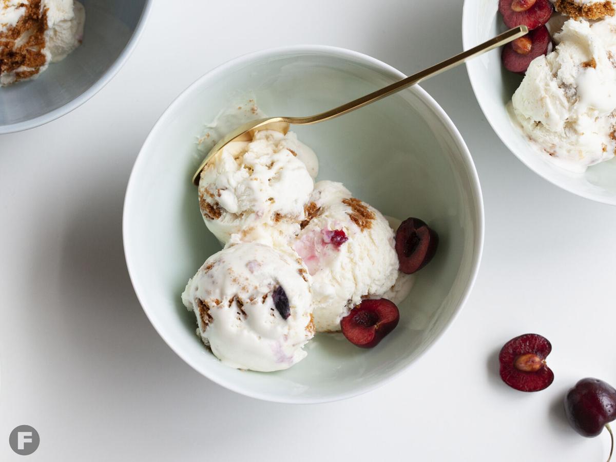 No-Churn Cherries & Cookies Ice Cream