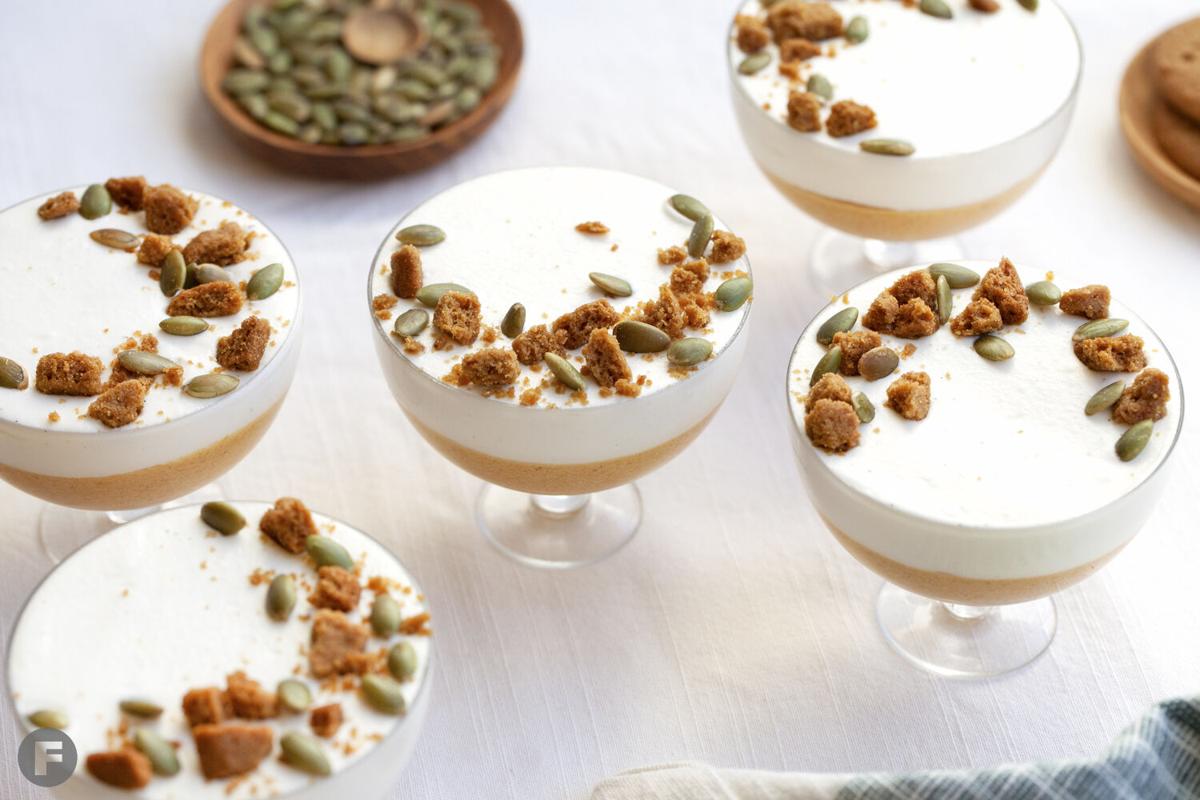 Individual Pumpkin Mousse Parfaits with Gingersnap Crumbles