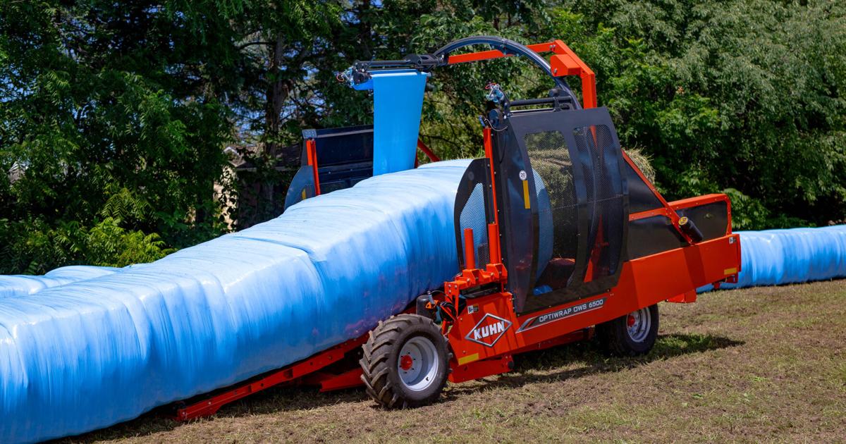 B Square Inline KUHN OWS 6500 Round & Square Bale Inline Wrapper | Company News ...