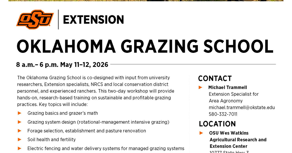 OSU Extension Hosting New Grazing School Program | Management ...