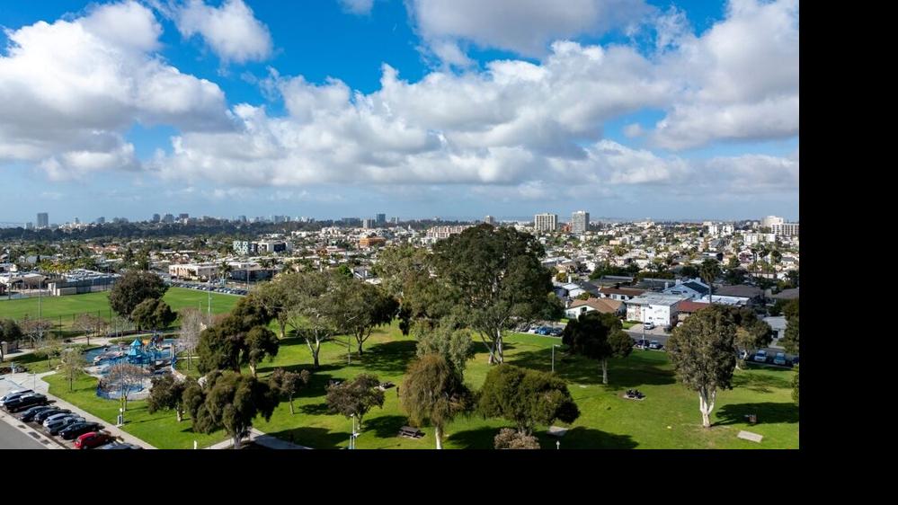 aerial view of San Diego California North Park Community Park