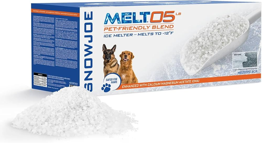 Snow Joe also offers eco-conscious ice melt blends designed to reduce corrosion on concrete and stone.