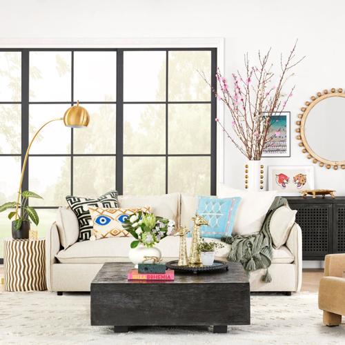 Sofa from Z Gallerie is the place where pivotal life moments will take place