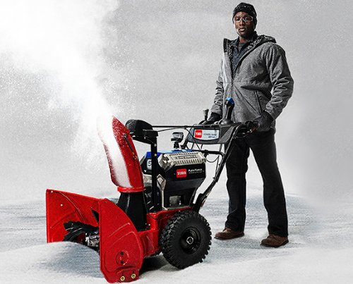 Toro’s two-stage Power Max models feature anti-clogging auger systems
