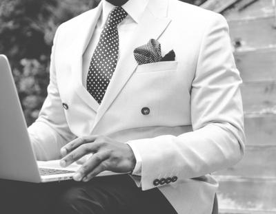 a Stylish Man is a white blazer