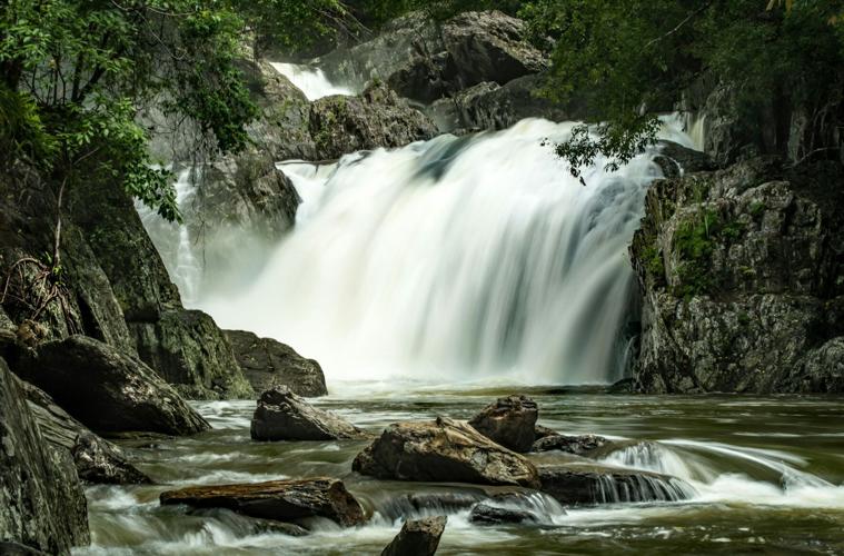 Emma Falls in Western Austrlia flows into a brilliant freshwater pool