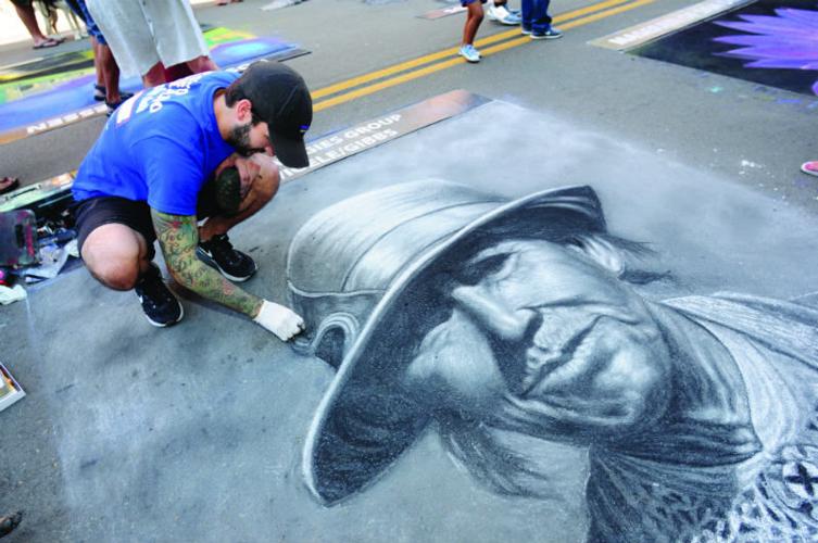 Little Italy; Chalk Artist Francois Lariviere