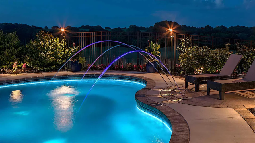 Best Pool Lighting Retrofit Ideas for an Existing Pool and Tropical Backyard