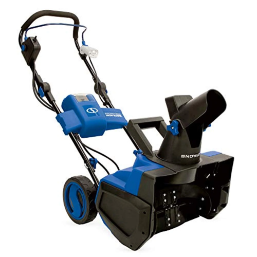 Snow Joe’s lithium-ion powered snow blowers offer quiet operation and zero emissions
