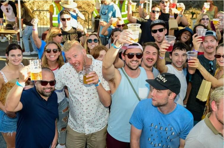 Encinitas Oktoberfest beer drinkers