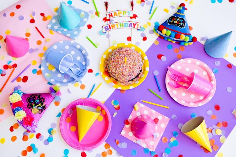 Fun birthday supplies that can be used for a children's special day
