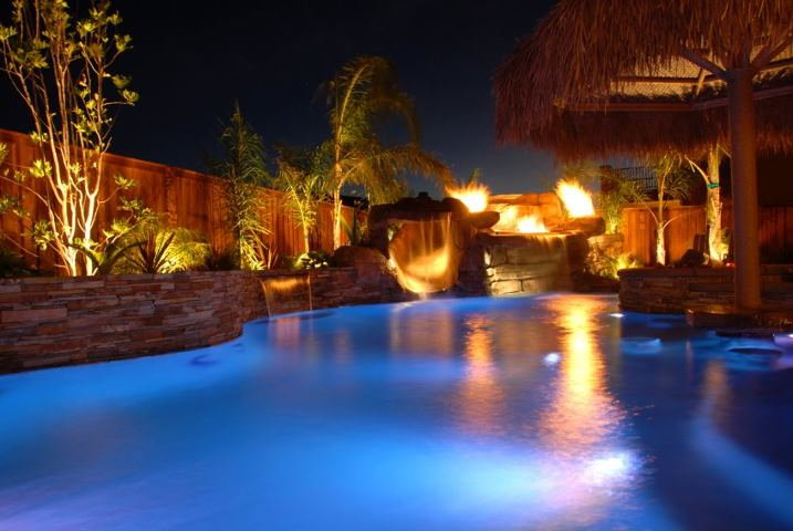 Best Pool Lighting Retrofit Ideas for an Existing Pool and Tropical Backyard