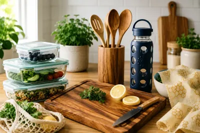 Eco-Friendly Kitchen Countertop Still Life